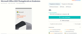 Microsoft Office 2021 Home & Student voor €68 bij Redable