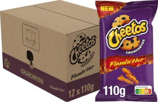 Cheetos Crunchetos Flamin Hot - Chips - 12 x 110 gram voor €11,28 bij Bol
