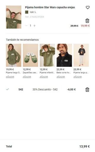 Pijama hombre y mujer Star Wars capucha orejas por 13,99€