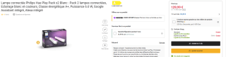 Lot de 3 lampes connectées Philips Hue Play White et Color Ambiance à 139,99€