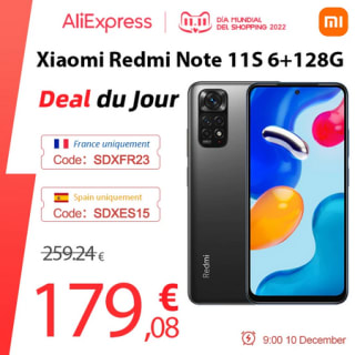 Xiaomi Redmi Note 11S Global Helio G96 Octa Core a solo 179,08€