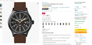 Reloj análogico Timex por 36.60€