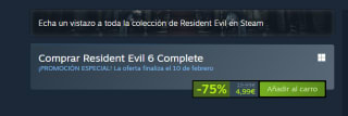 Juego Resident Evil 6 completo por 4,99€