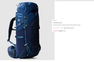 Mochila Trail Lite 50 litros The North Face por 99.99€