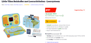 Little Tikes reiskoffer met leer activiteiten voor €18,99 bij Bol.com