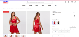 Satin Corset Womens Everlast à 4€
