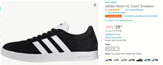 Adidas VL Court 2.0 sneakers zwart voor €28 bij Amazon