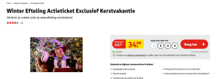 Winter Efteling Actieticket vanaf €34 bij Kruidvat