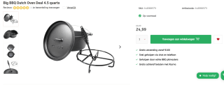 BIG-BBQ 4.5 Premium Dutch-oven voor €24,99 bij Vuurenrook