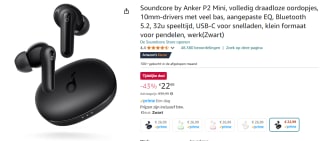 Soundcore Life P2 Mini draadloze oortjes voor €22,99 bij Amazon