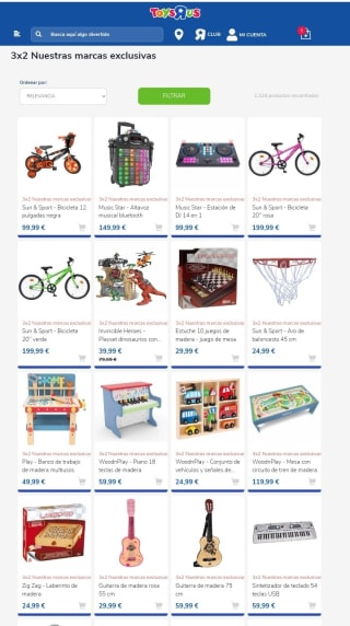 3×2 en Juguetes desde ToysRus.