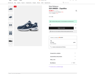 Zapatillas NEW BALANCE 530 por solo 66,25€