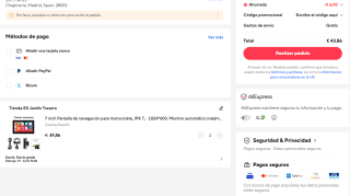 7 inch Pantalla de navegación para motocicleta IPX 7 1024*600 a solo 43,86€