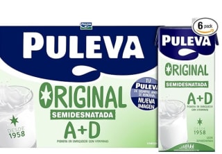 Pack x6 Puleva Leche Semidesnatada Vitaminas A+D 1L por 5.76€