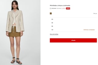 Minifalda cintura contraste para Mujer por 4.99€