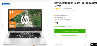 HP Chromebook x360 14a-ca0200nd voor €297 bij Expert