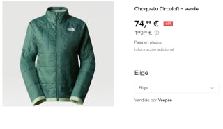 Chaqueta para Mujer The North Face Circaloft por 74.99€