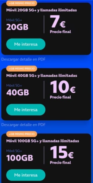 Mejora tarifas móviles O2 Marzo 2025