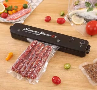 Sellador de alimentos al vacío + 10 bolsas por 5,05€
