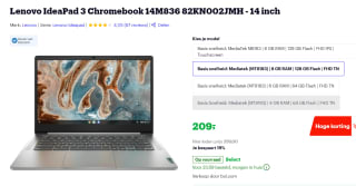 Lenovo IdeaPad 3 Chromebook 14M836 82KN002JMH voor €209 bij bol.com