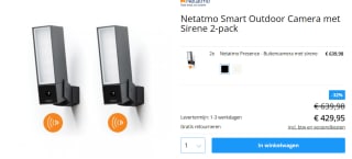 Netatmo Slimme Buitencamera met Sirene 2- pack voor €429,95 bij Tink