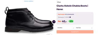 Clarks Aldwin Chukka leren boots voor €40 bij Ibood