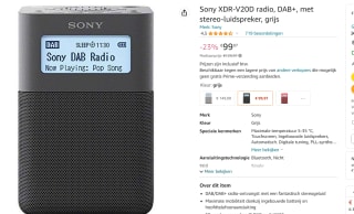 Sony XDR-V20DH - DAB+ radio - voor €99,97 bij Amazon