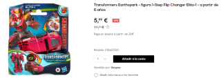 Transformers Earthspark, Elita-1, Cambiador De 1 Paso Con Giro por 5.99€