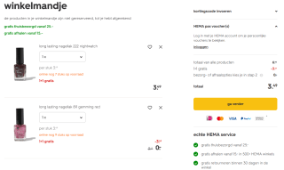 1+1 gratis op nagellak bij HEMA