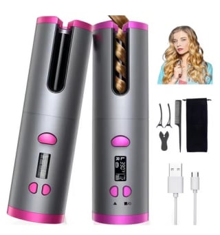 Rizador Automático Inalámbrico Recargable Cerámica Temperatura Ajustable por solo 13,42€