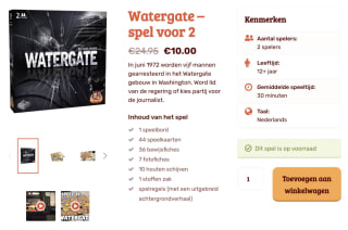 Watergate voor 10 euro