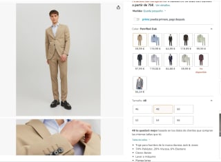 Traje para hombre Jack and Jones por sólo 59,99€( color marrón claro y verde muy clarito)