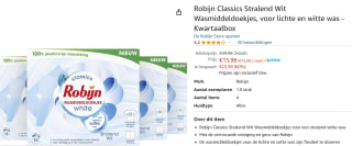 Robijn Classics Black Velvet Laundry Detergent Wipes 4 dozen voor €15,98 bij Amazon.nl