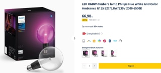 Philips Hue White And Color Ambiance G125 lamp voor €66,90 bij Lampenmanie