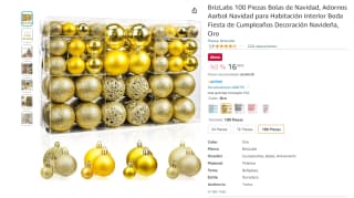 BrizLabs 100 Bolas de Navidad por 16,49€
