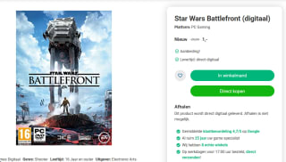 Star Wars Battlefront 2015 (digitaal) voor €1 bij Nedgame