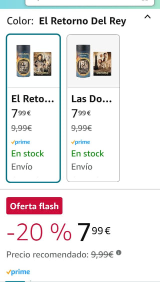 Puzzle el Retorno del Rey 500 piezas por 7,99€.