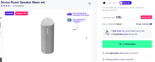 Sonos Roam Wit voor €129 bij Productpine
