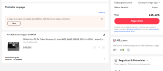BMAX-Mini PC B4 Turbo, Windows 11, Intel N150, 16GB, 512GB, SSD, 2 x HDMI por 125,10€