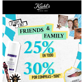 Descuento de -30% y -25% en Kiehl's