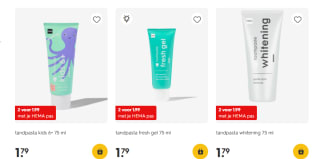 Hema Tandpasta 2 voor €2