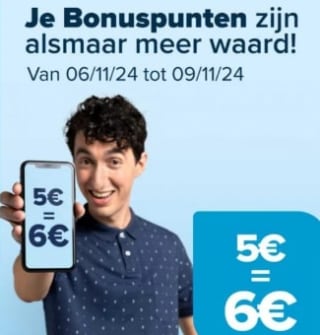 €6 korting in ruil voor 500 Carrefour bonuspunten