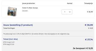 25% extra kassakorting op alle spellen en puzzels bij Trekpleister