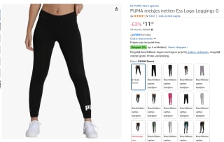PUMA Legging ESS Logo Leggings voor €11,03 bij Amazon