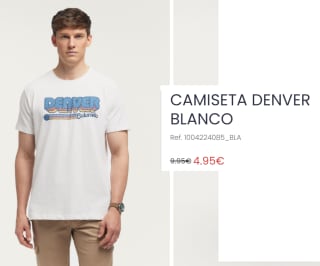 Camiseta para Hombre Denver por 4.95€