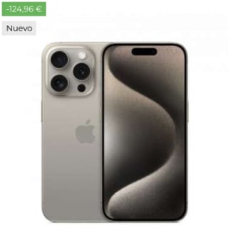 APPLE iPhone 15 PRO 128GB Natural por 899€