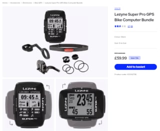 Take a Lezyne super pro GPS cycle computer bundle from Chain Reaction Cycles for £59.99