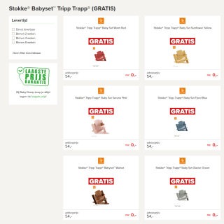 Stokke Tripp Trapp kinderstoel en gratis baby set voor €229