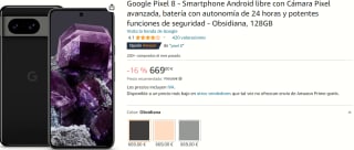 Google Pixel 8 128GB Zwart voor €669 bij Amazon