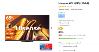 Hisense 65U8NQ Mini LEDTV (2024) voor €899 bij Expert